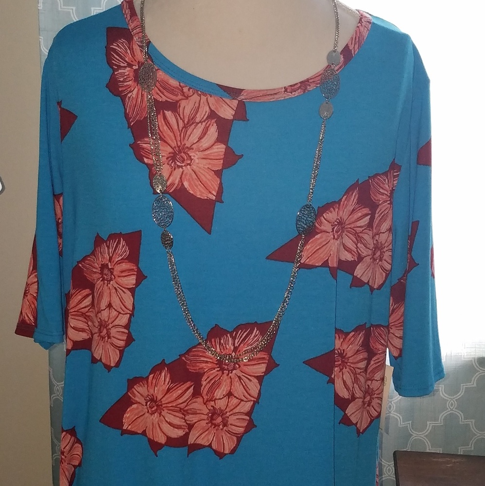 Lularoe Julia with Paparazzi Necklace&Earring set